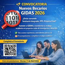 CONVOCATORIA Nuevos Becarios GIDAS 2026